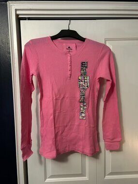Disney World MICKEY MOUSE Pink Thermal WOMENS MEDIUM **NWT**